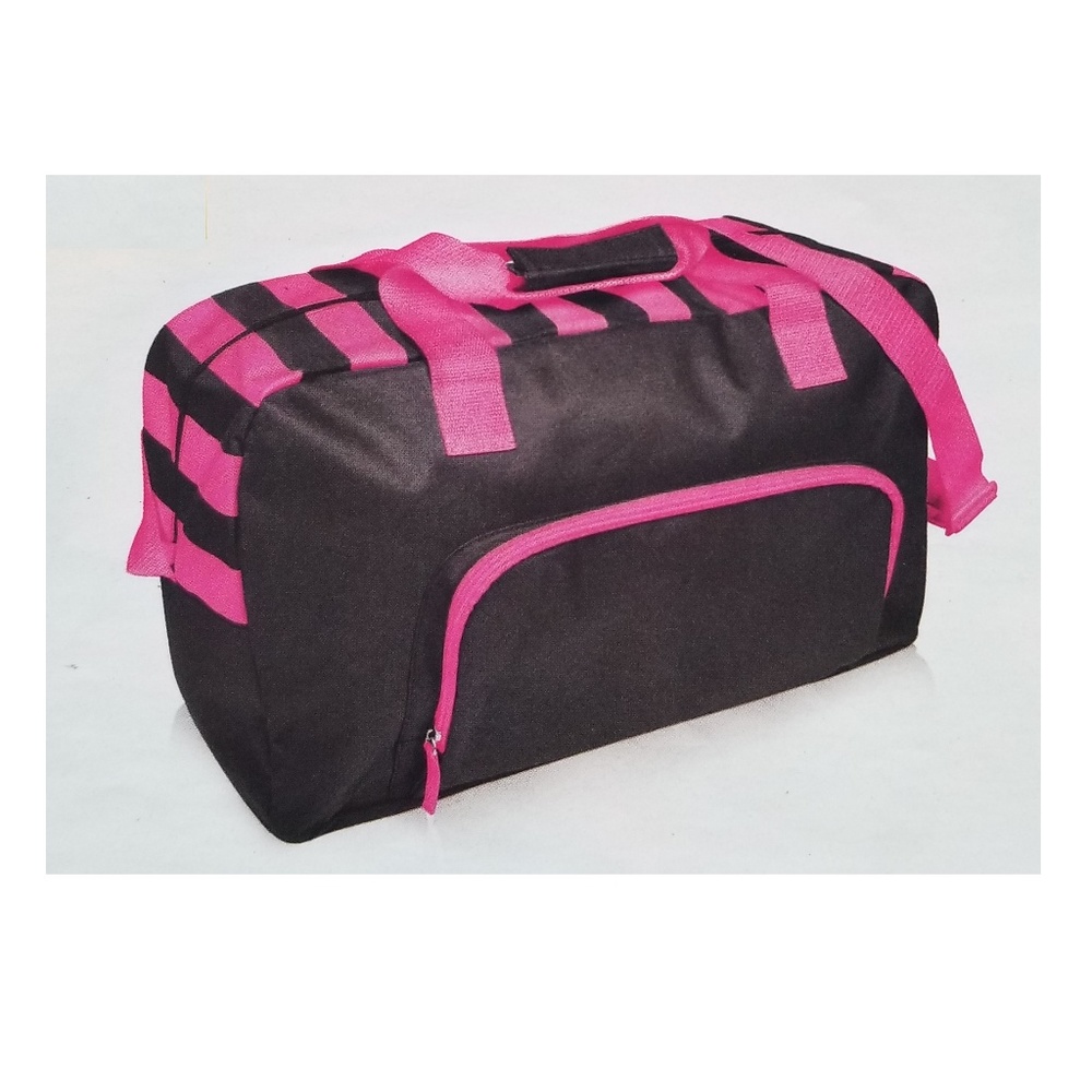NEW Gray & Pink Duffel Bag Gym Bag